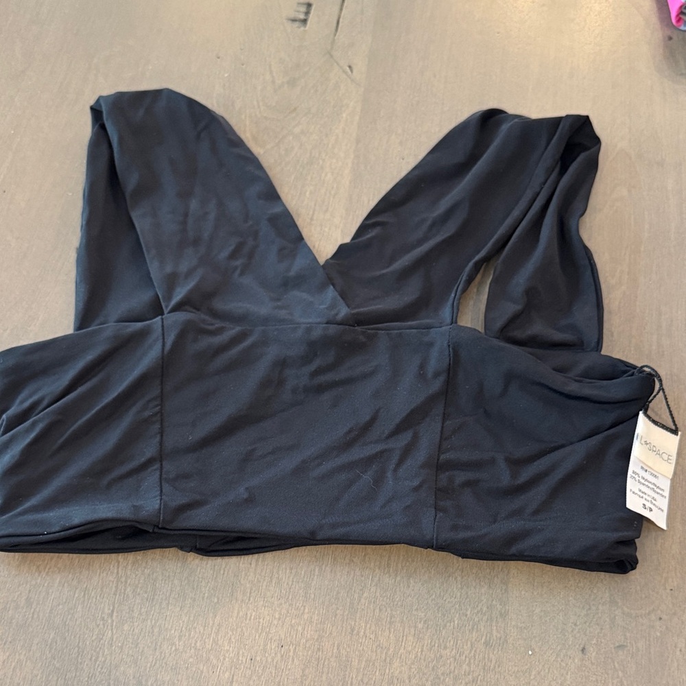 LSpace black bikini top size small